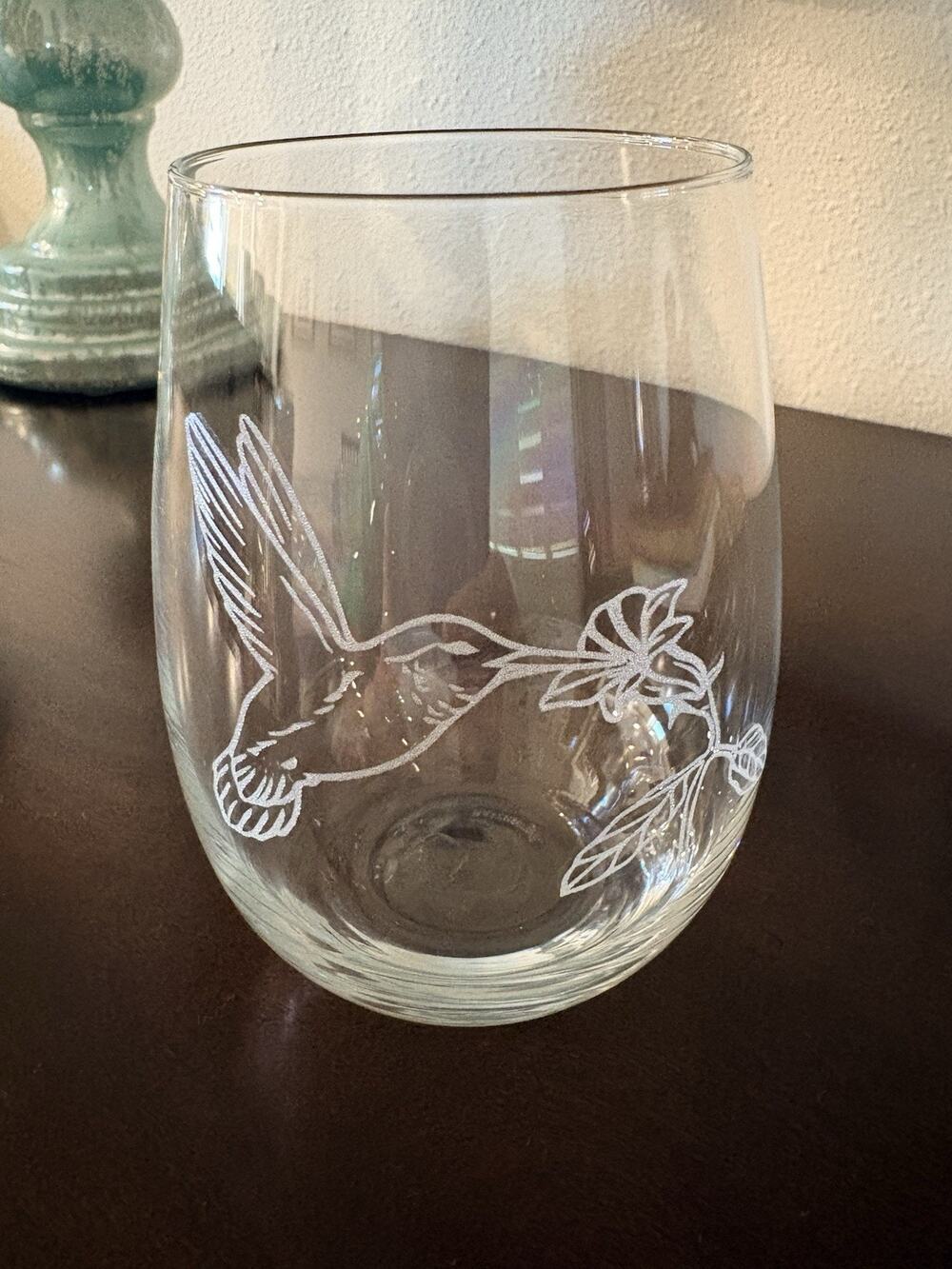 Ravenscroft Crystal Hummingbird Etched Stemless Wine Glass 17 oz Replacement